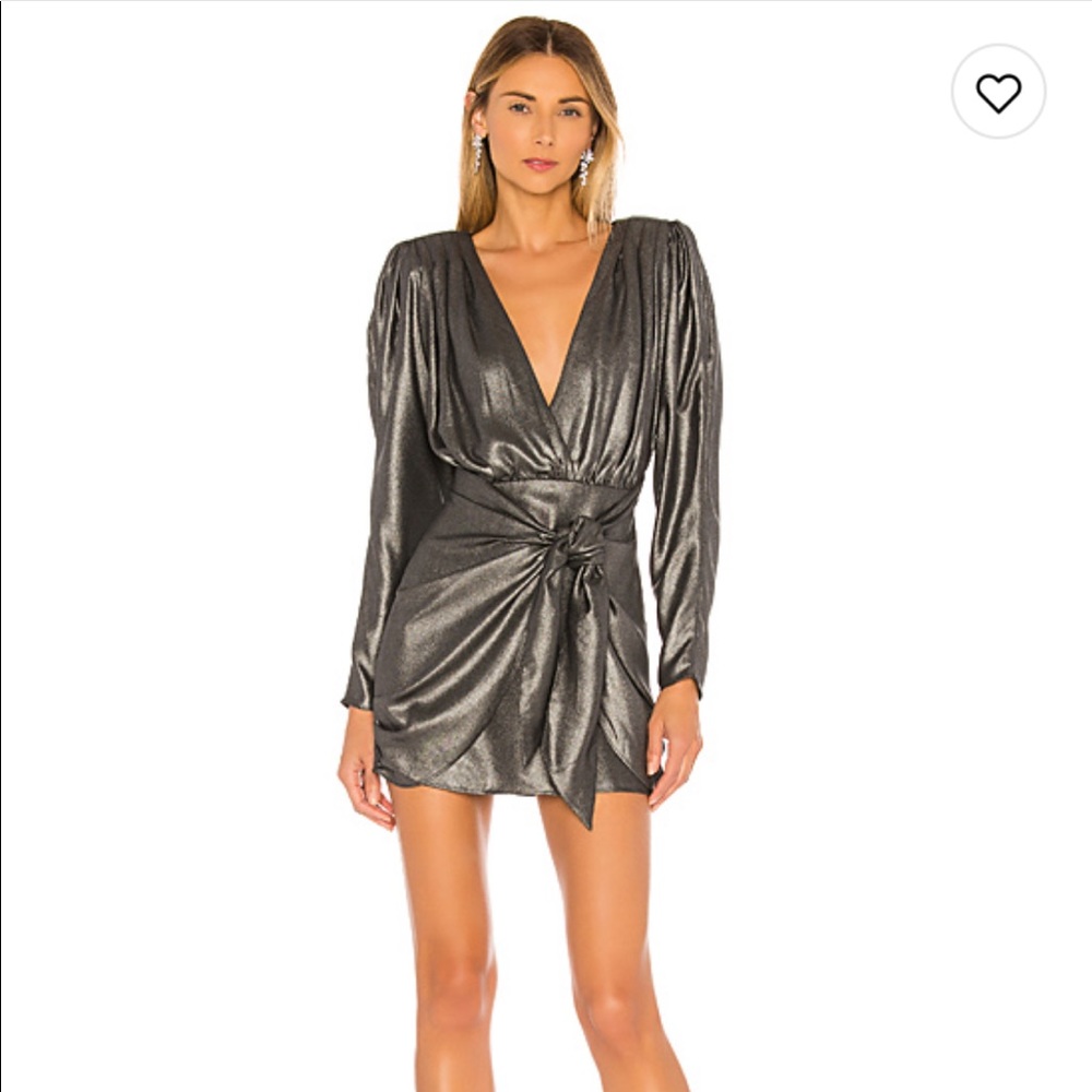 L’academie revolve metallic dress XS